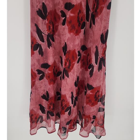 ASOS Design Sleeveless Rose Print Midi Dress Pink/Red US 12 (UK 16, EU 44) NWOT - Picture 6 of 13